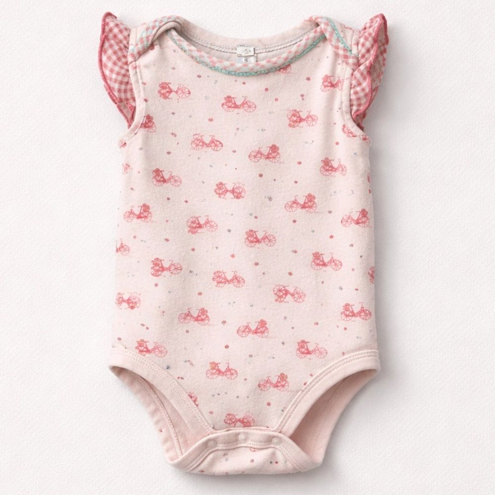 Matilda Jane pink bicycle print bodysuit 0-6 months